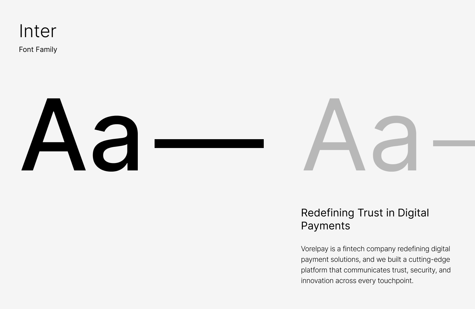 Vorelpay typography showcase